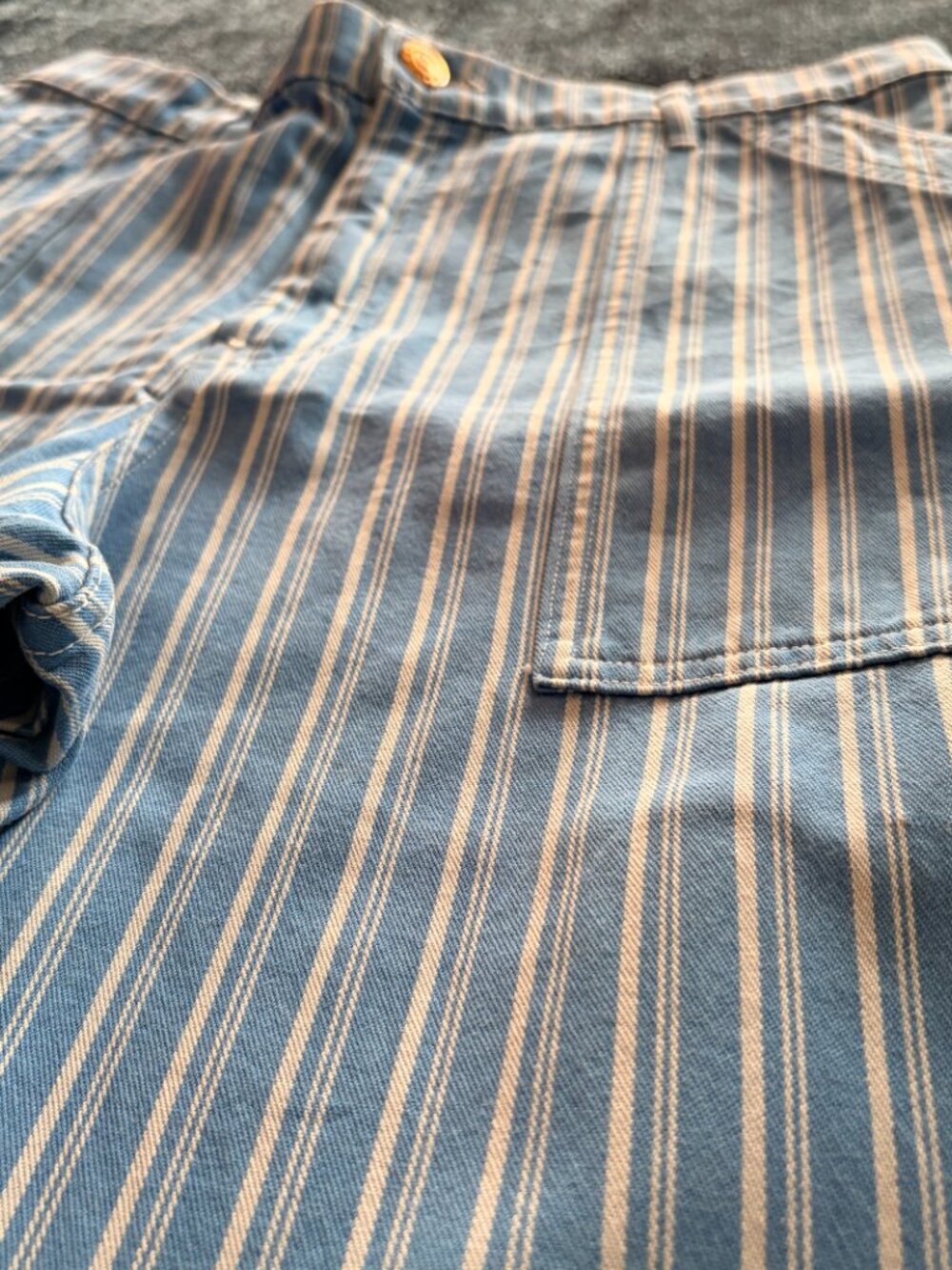 Big Bud Press / Work Pants / Size L / Limited Run Turquoise + White Stripe 💦 🌊 - Picture 8 of 10
